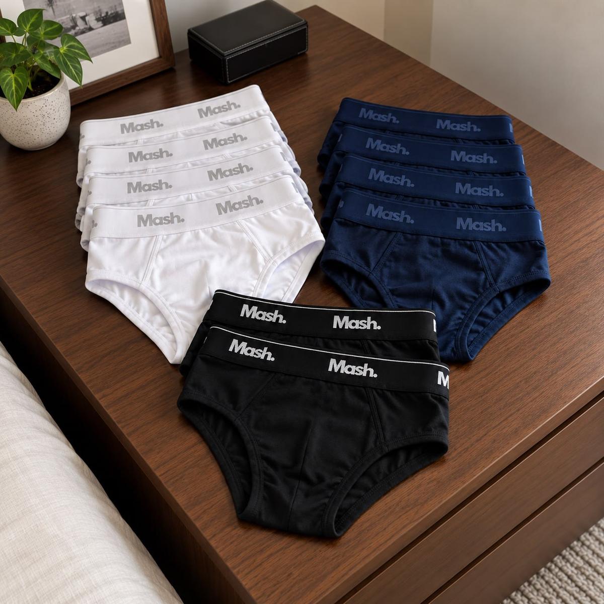 Kit 10 Cuecas Mash Masculino Slip Algodão Cotton Original