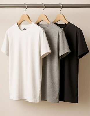 Kit 3 Camisetas Algodão Dia Dia Sandrini Básica Conforto (P ao GG)
