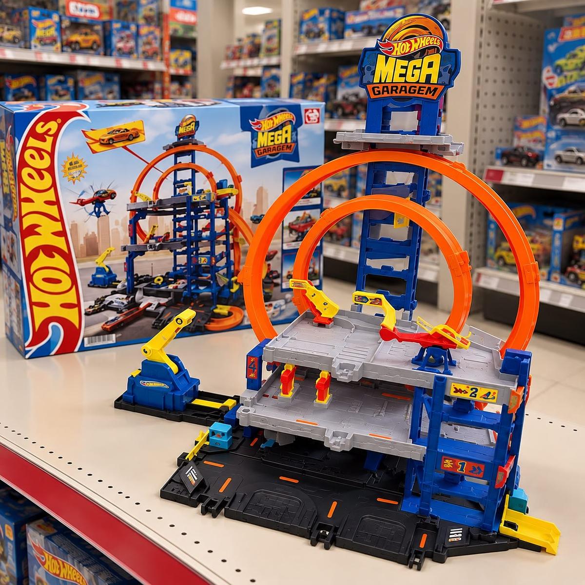 Hot Wheels Pista CITY Mega Garagem - Mattel JBM74