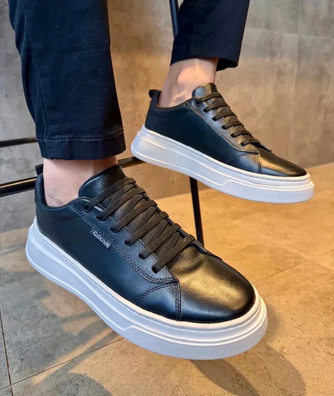 Sapato Masculino Casual Couro Legítimo Calce Fácil Macio