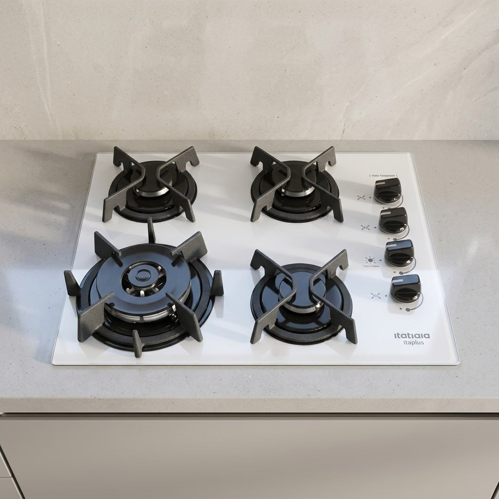 Cooktop Itaplus 4 Bocas Mesa De Vidro E Tripla Chama
