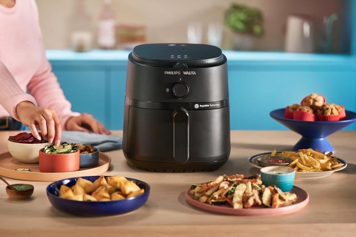 Philips Walita Fritadeira Airfryer Série 1000 XL 6,2L, Preta, 110V