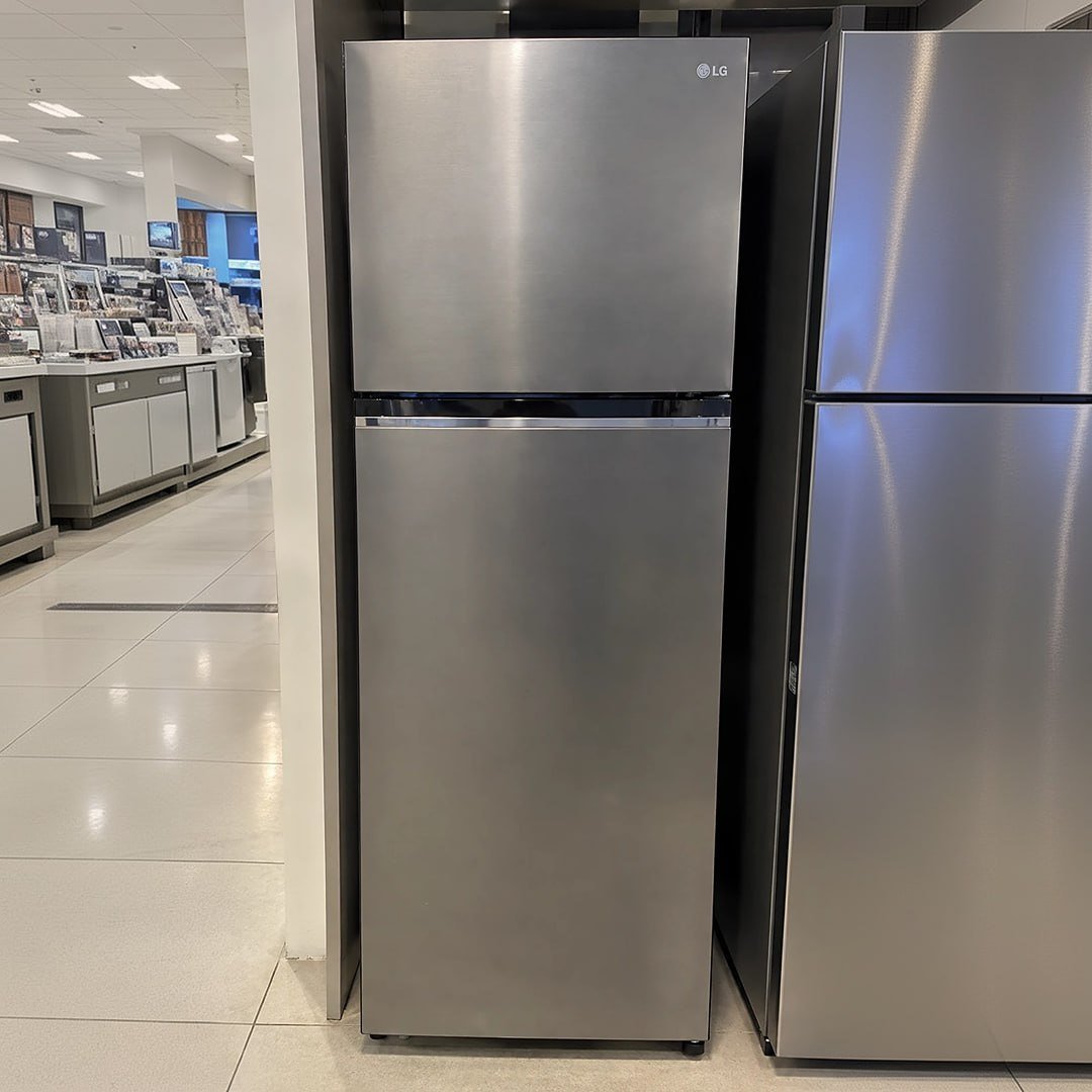 Geladeira LG Frost Free Inverter 375L Duplex Look GN-B372PFMB Inox