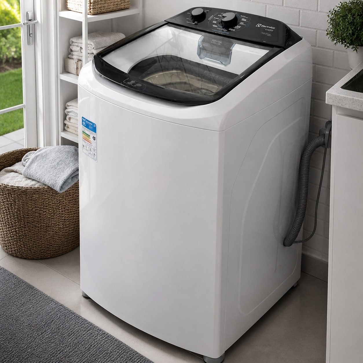 Máquina de Lavar Electrolux 13kg Cesto Inox LDA13 Branco 220V