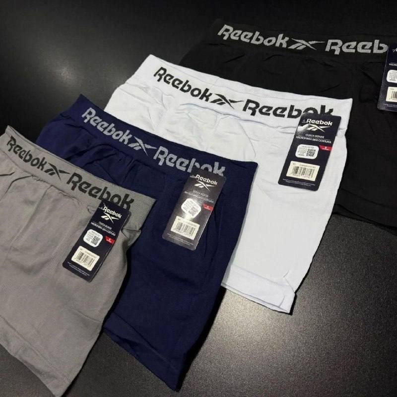 Kit 6 Cuecas Boxer Reebok Microfibra Sem Costura (P ao GG)