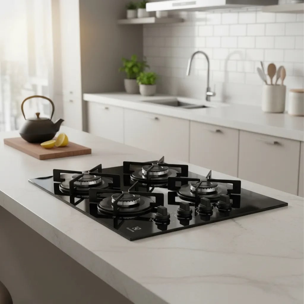 Cooktop 4 Bocas a Gás GLP Preto Efficient KE4GR