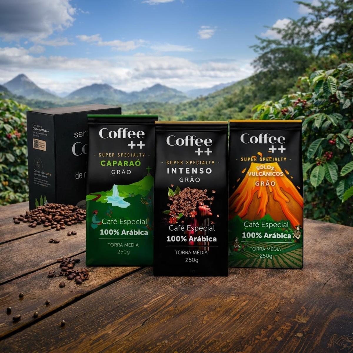 Kit 3 Pacotes Café Especial em Grãos Coffee Mais Variedades