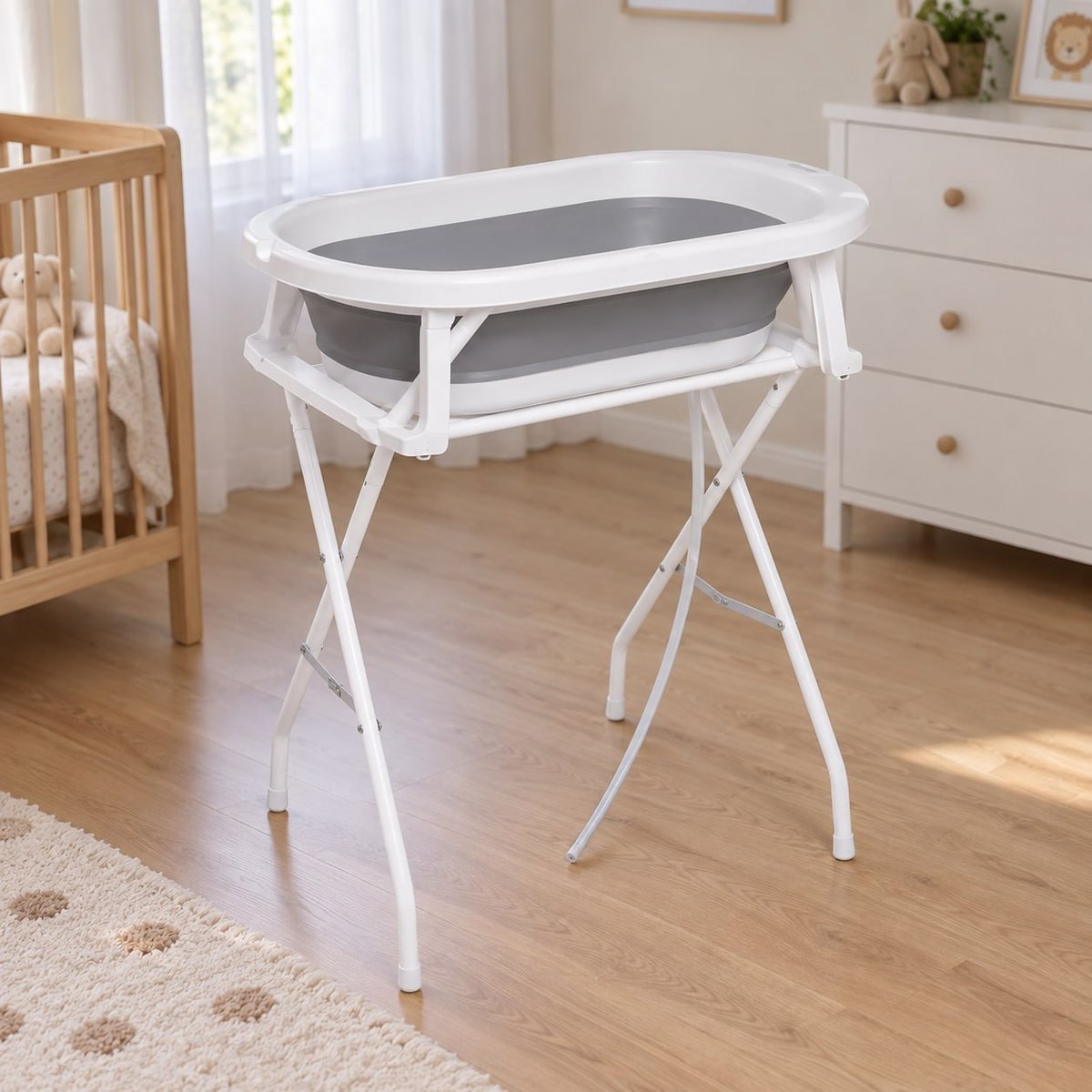 Banheira Bebe Suporte Dobravel Com Rede De Protecao Banho