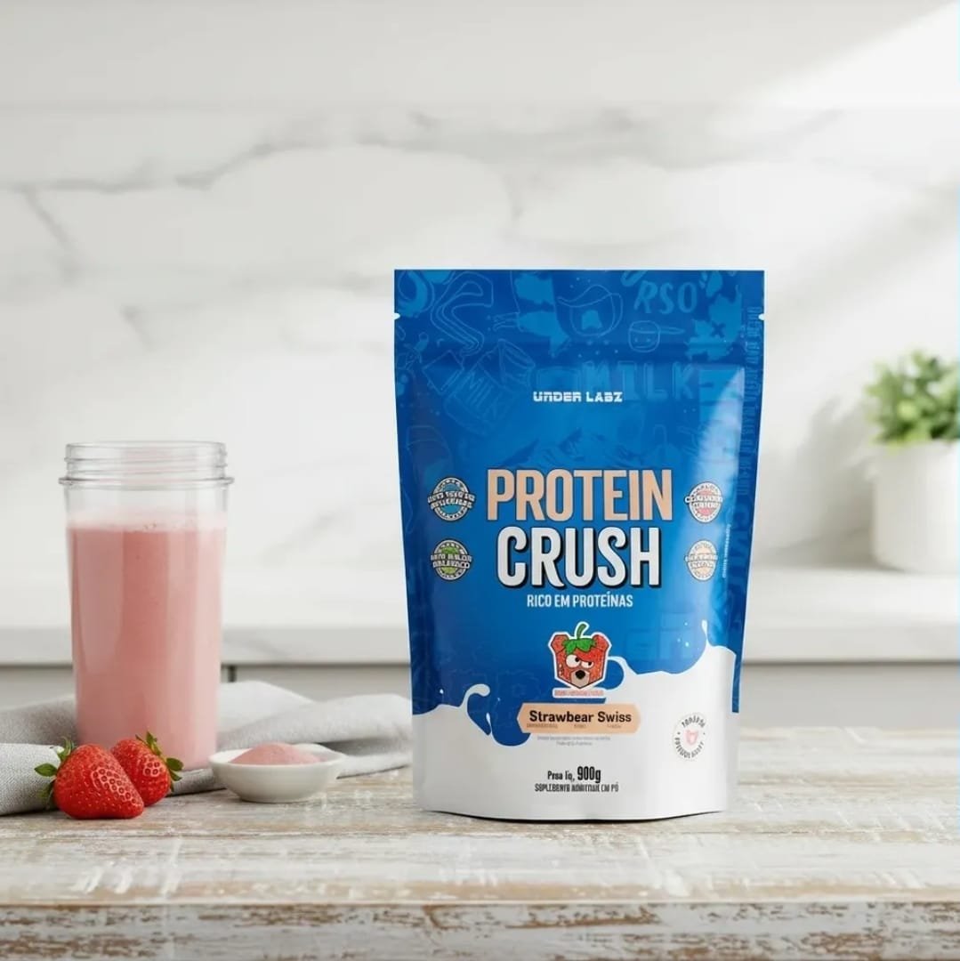 Protein Crush Whey Protein Under Labz Sache 900g Strawbear