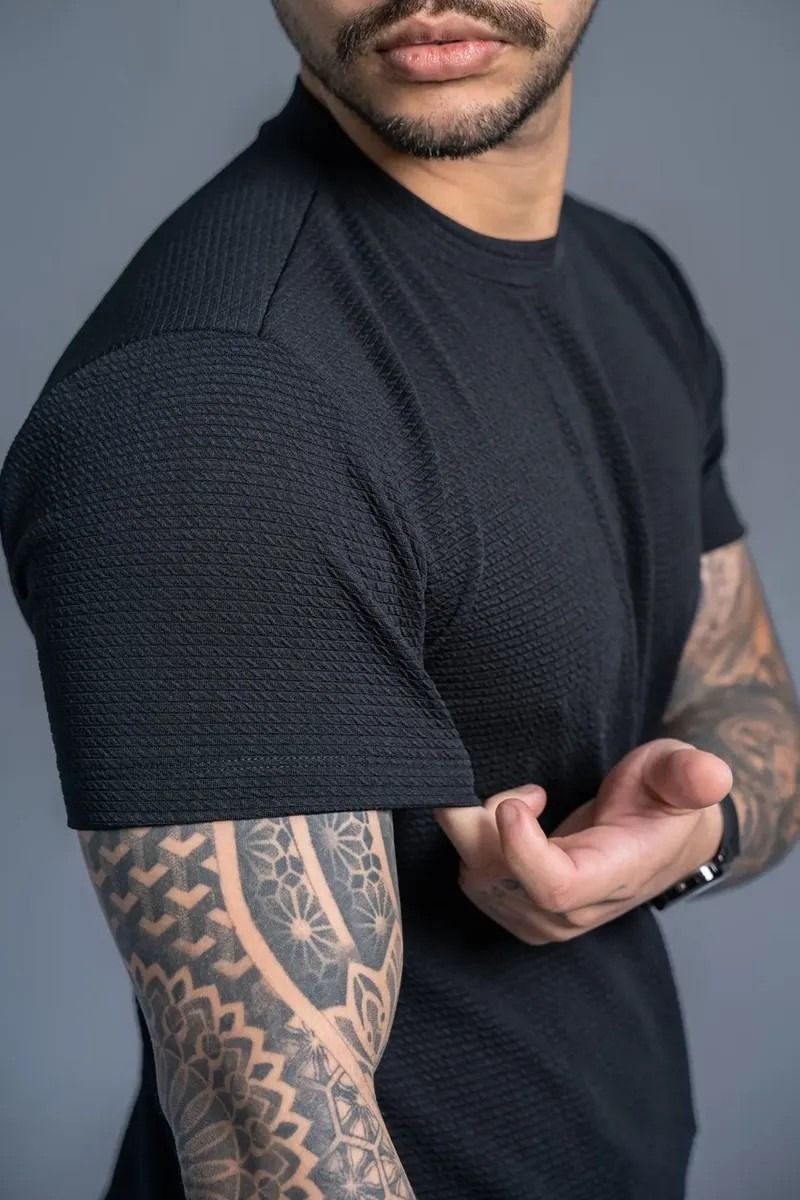 Camiseta Masculina Manga Curta Confortável Dia A Dia (P ao GG)
