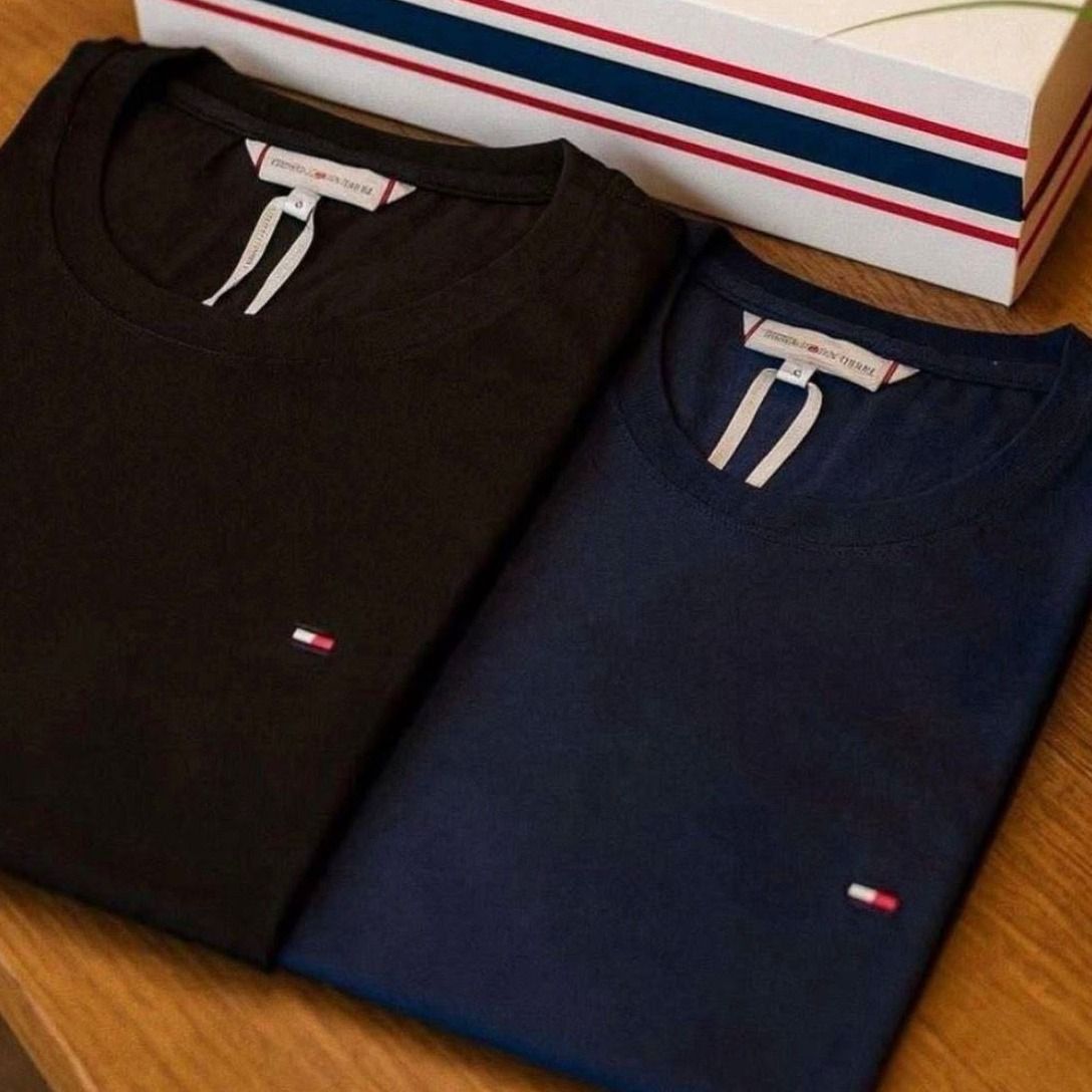 Camisetas Tommy Hilfiger Preta/marinho 2un - Original (P ao G4)