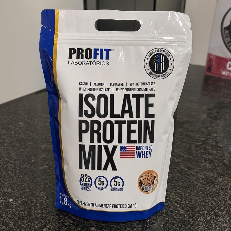 Whey Isolate Protein Mix Refil 1,8kg - Profit Labs Sabor cookies & cream