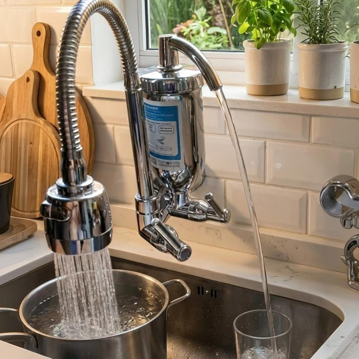 Torneira Com Filtro Com Purificador Agua Luxo 2 Modos de Jatos