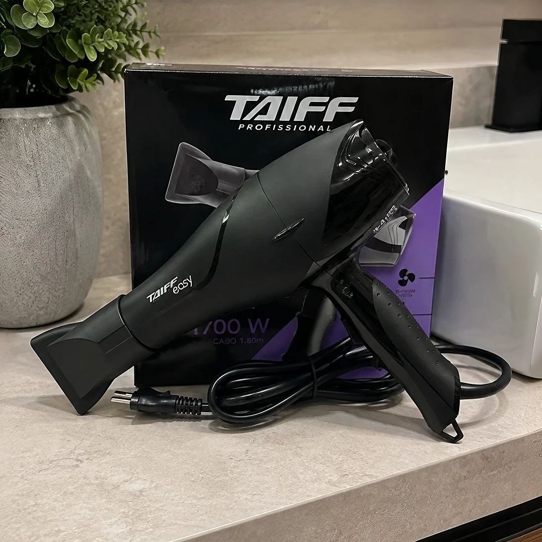 Secador De Cabelos Motor Ac Profissional Easy 1700w Taiff Preto 127V