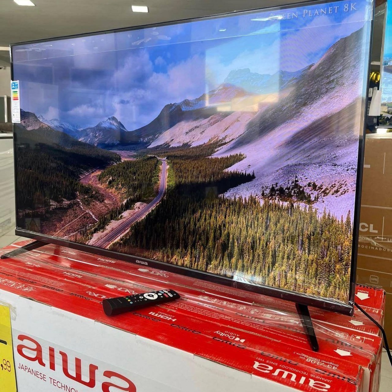 Smart TV AIWA 43” Android Full HD Borda Ultrafina HDR10 Dolby Áudio AWS-TV-43-BL-02-A