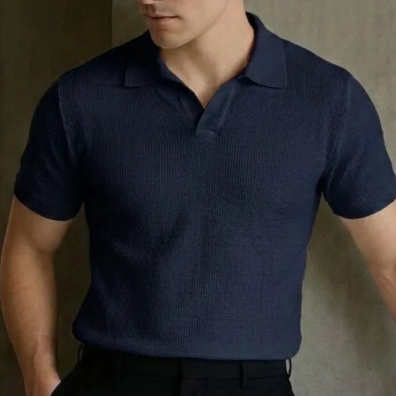 Camiseta Gola Polo Minimalista Tecido Texturizado (P ao XG)