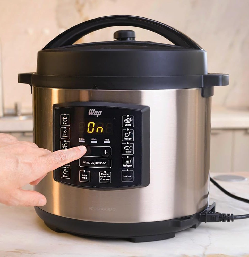 WAP Panela de Pressão Elétrica em Inox WPPE1 com Painel Digital, 6L 220V