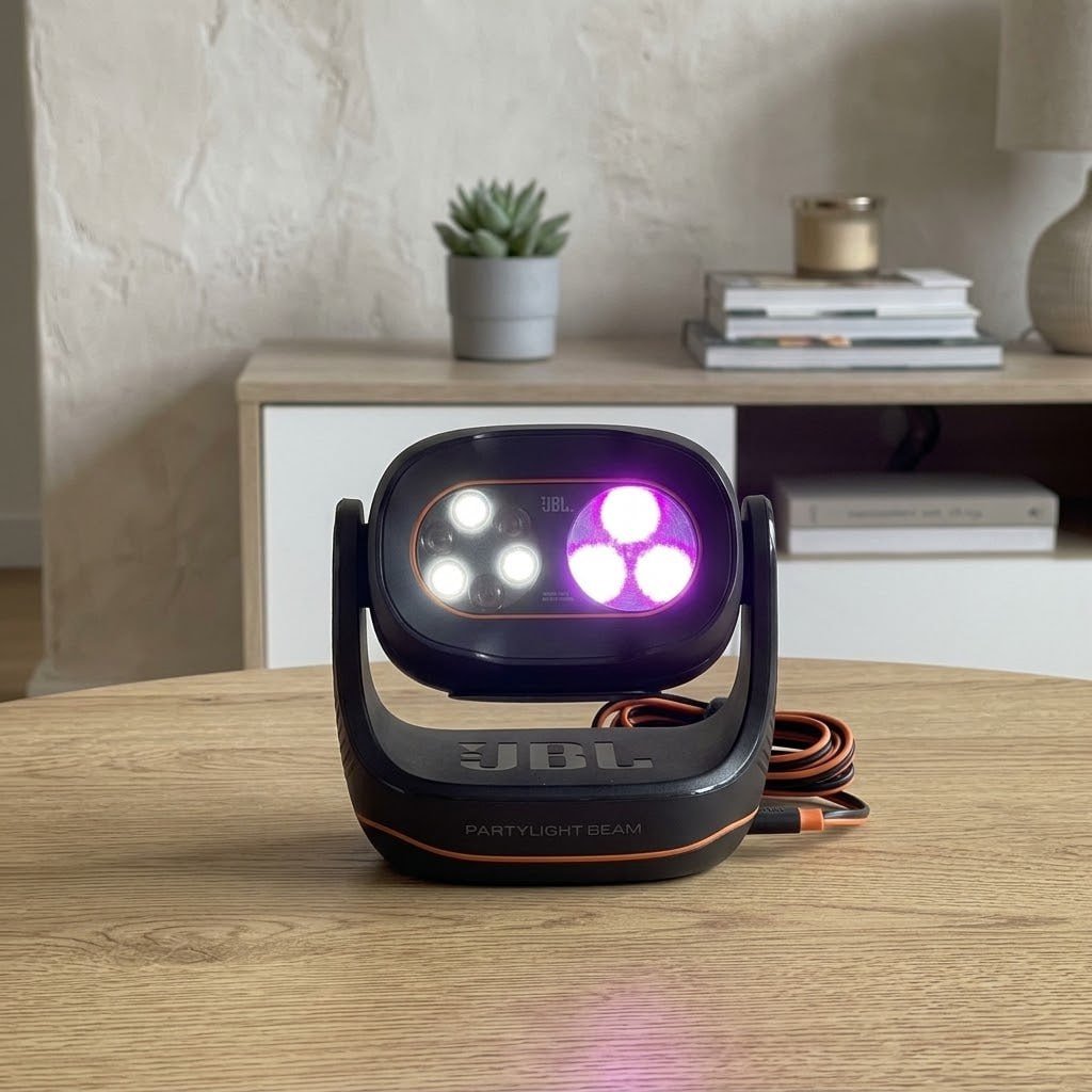 JBL, Luz para Festa Portátil, PartyLight Beam, Personalizável - Preto