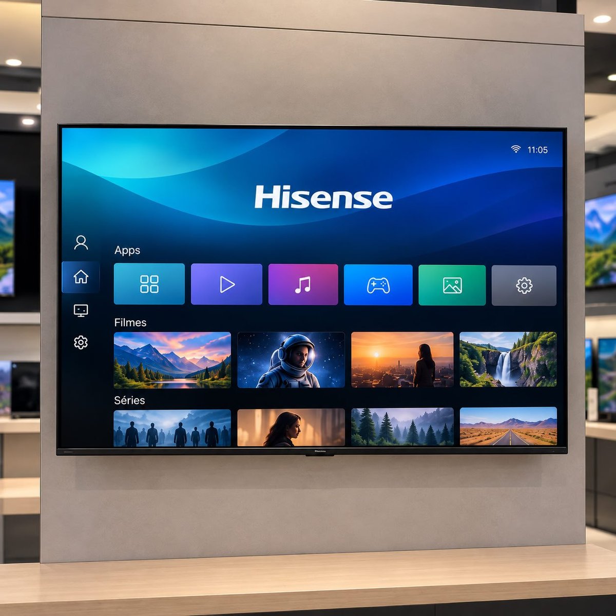 Smart TV Hisense HI-QLED 4K 43" Polegadas com Dolby Vision,43Q6QVV