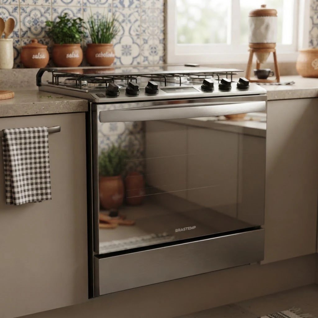Fogão De Embutir Brastemp 5 Bocas Inox - Bys5pcr