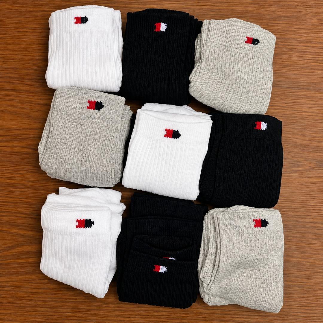 Kit Com 15 Pares Meias Algodão Cano Médio Sandrini
