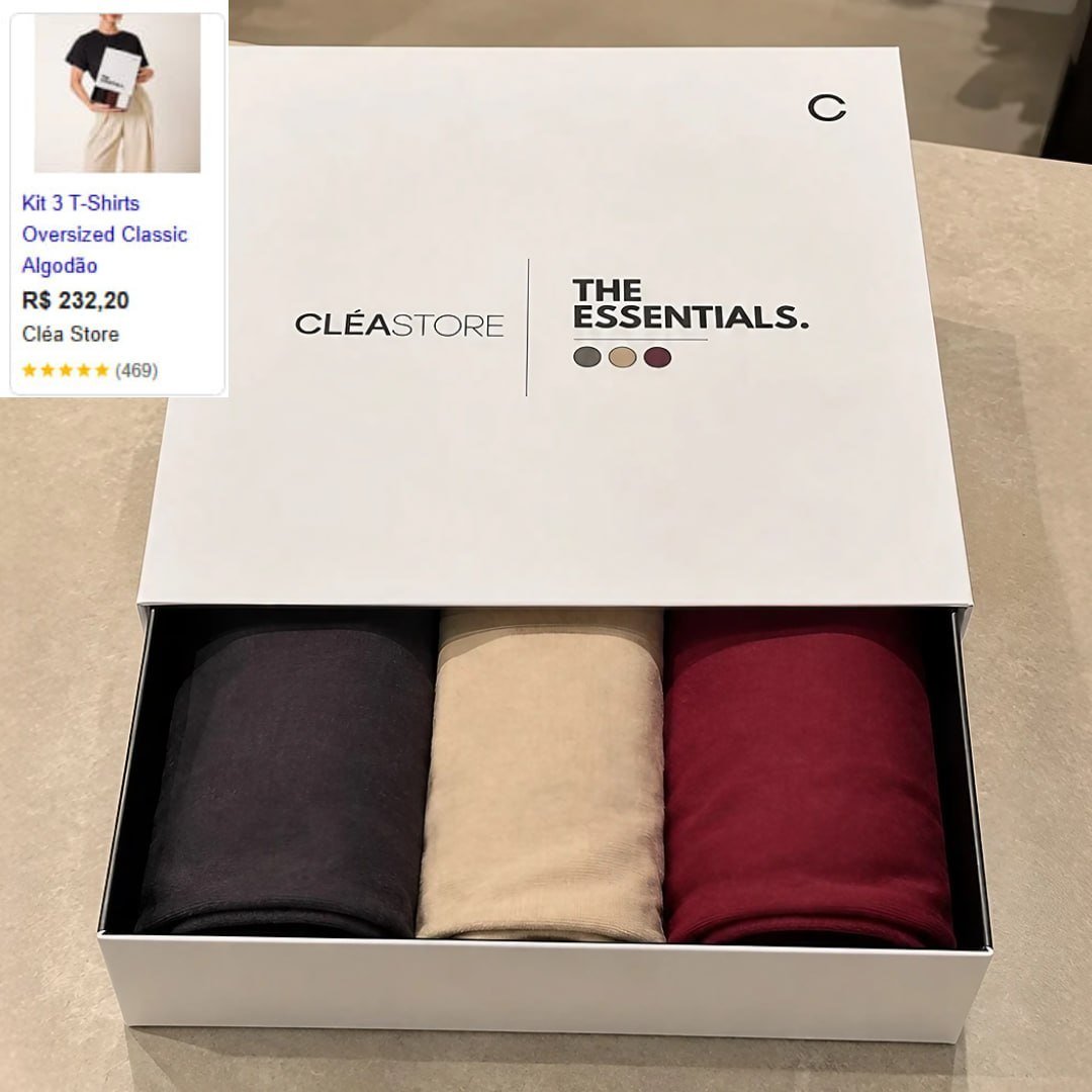 Kit De 3 T-shirts Oversized Intense Cléa Store
