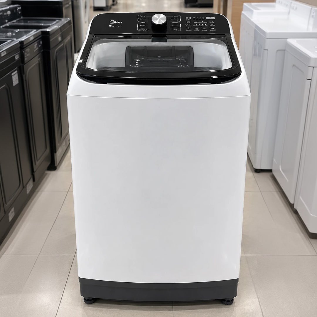 Lavadora de Roupas Midea 15kg Wave Agitador Branca 127V (MA512W150A/WKBR05)