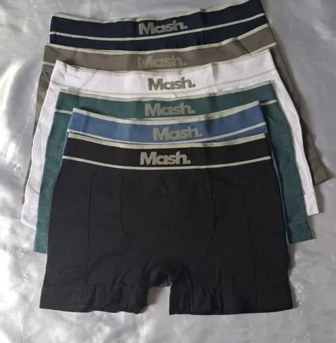 Kit com 6 Cuecas Boxer Mash Poliamida Toque Gelado (P ao GG)