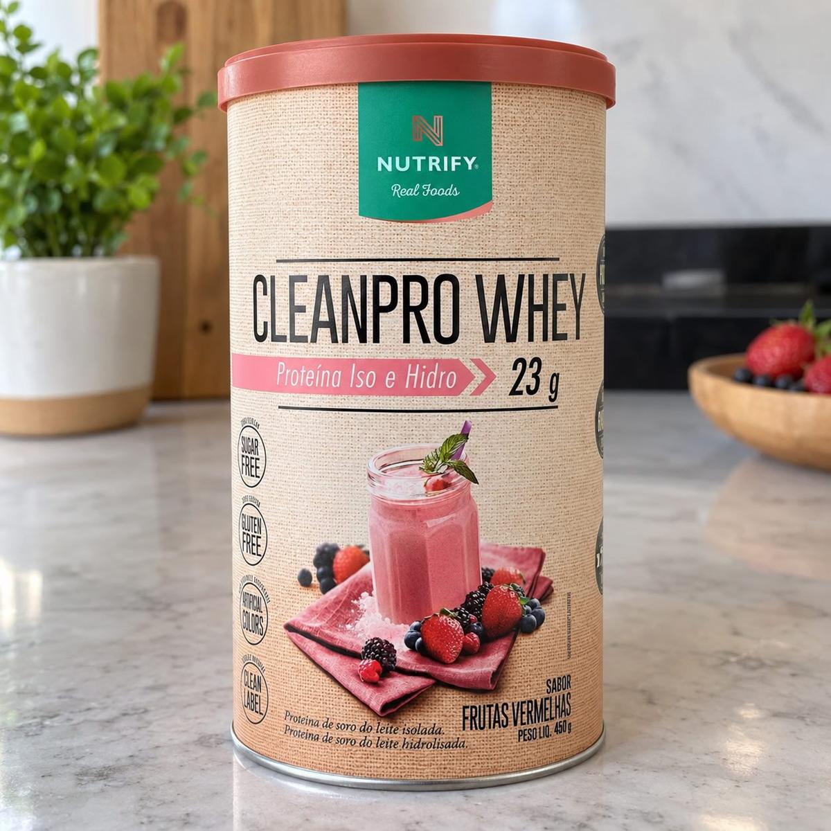 Nutrify - Whey Protein CleanPro - Frutas Vermelhas - 450g