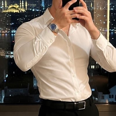 Camisa Social Masculina Slim Premium Manga Longa / Curta