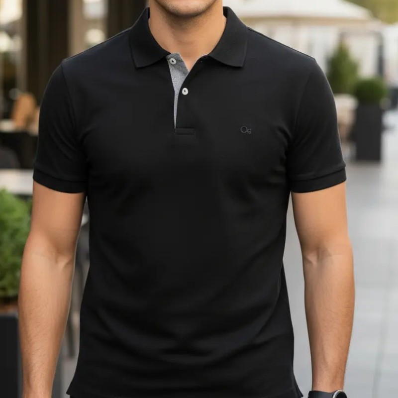 Camisa Gola Polo Social Masculina Slim Algodão Casual Ogochi (P ao XG)