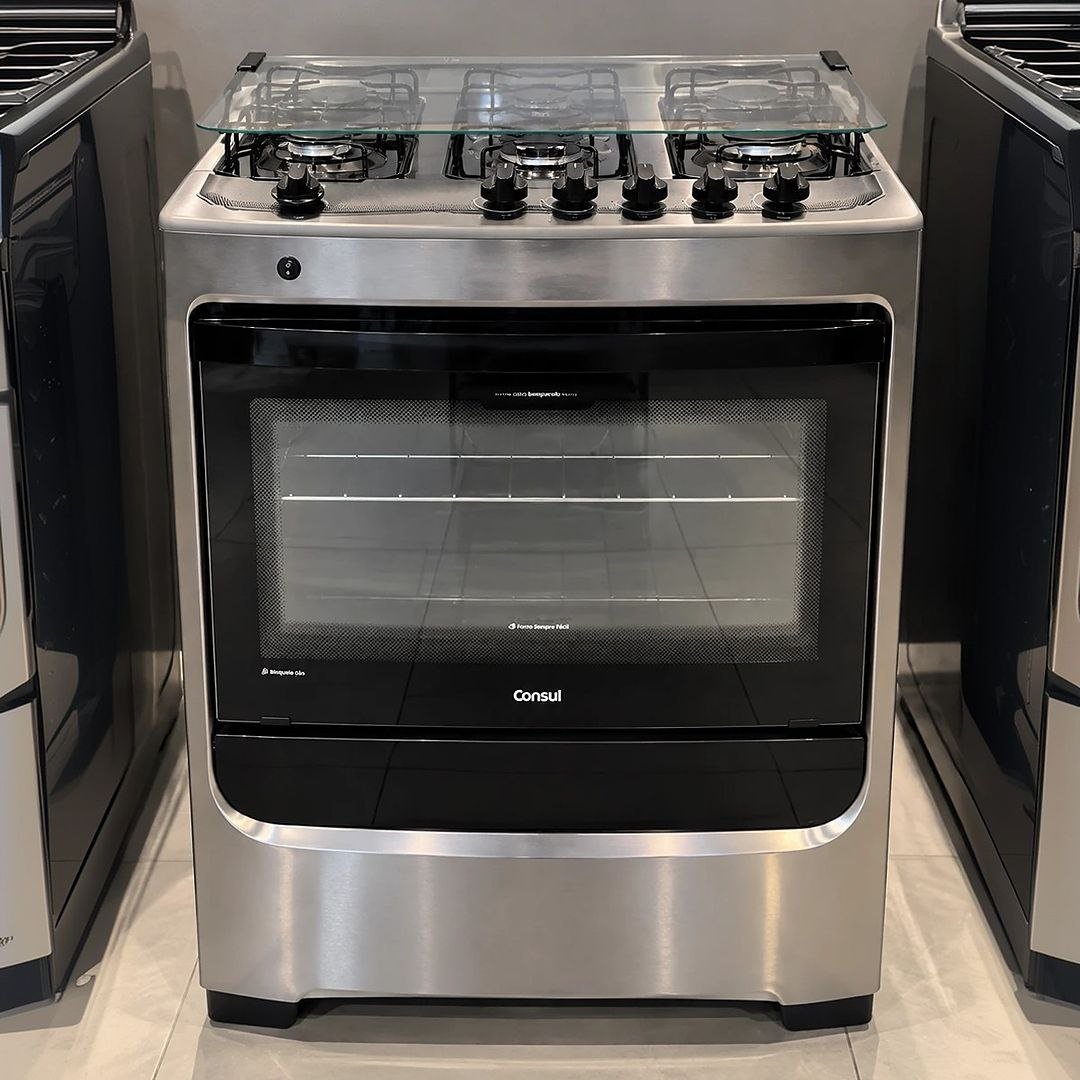 Fogão De Piso 5 Bocas Consul Cfs5nar Acendimento Automático Cor Inox