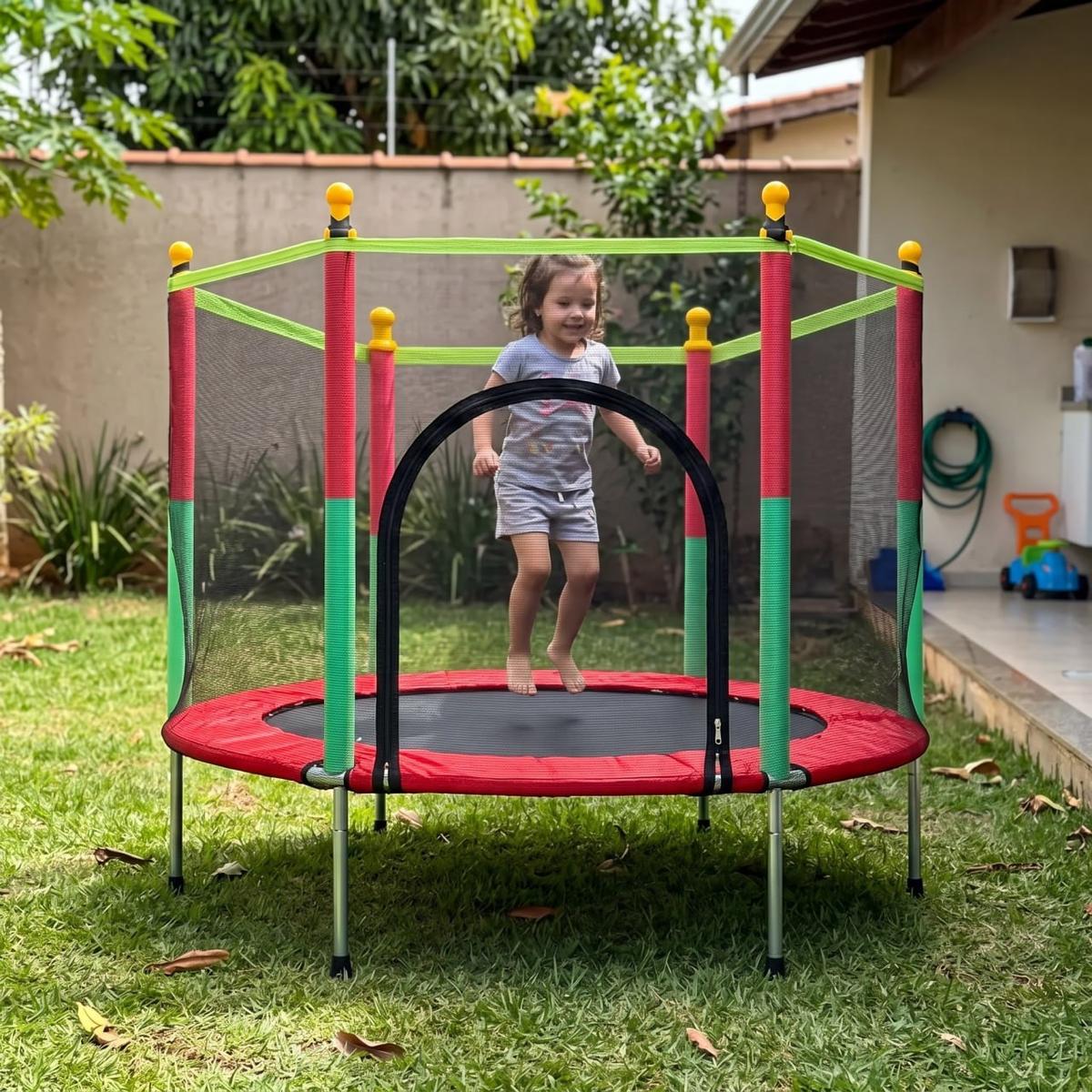 Cama Elástica Pula Pula Infantil Trampolim 1,4 Metros Atentu