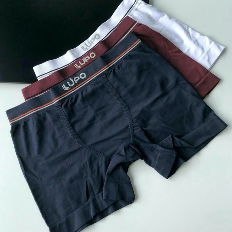 Kit 6 Cuecas Lupo Boxer Poliamida Sem Costura Box Masculina