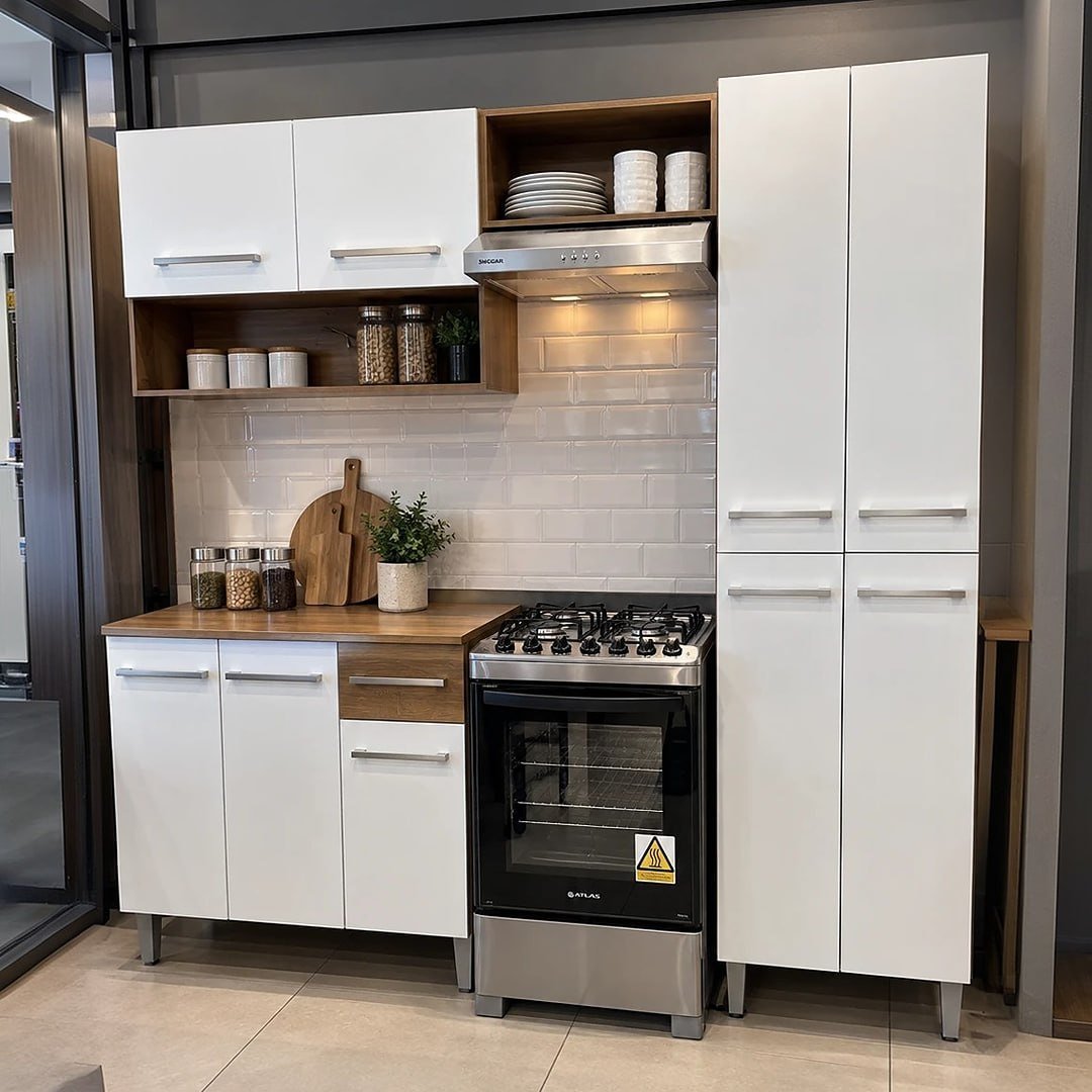 Armário De Cozinha Compacta Modulada Madesa Emilly Pop GREM229002