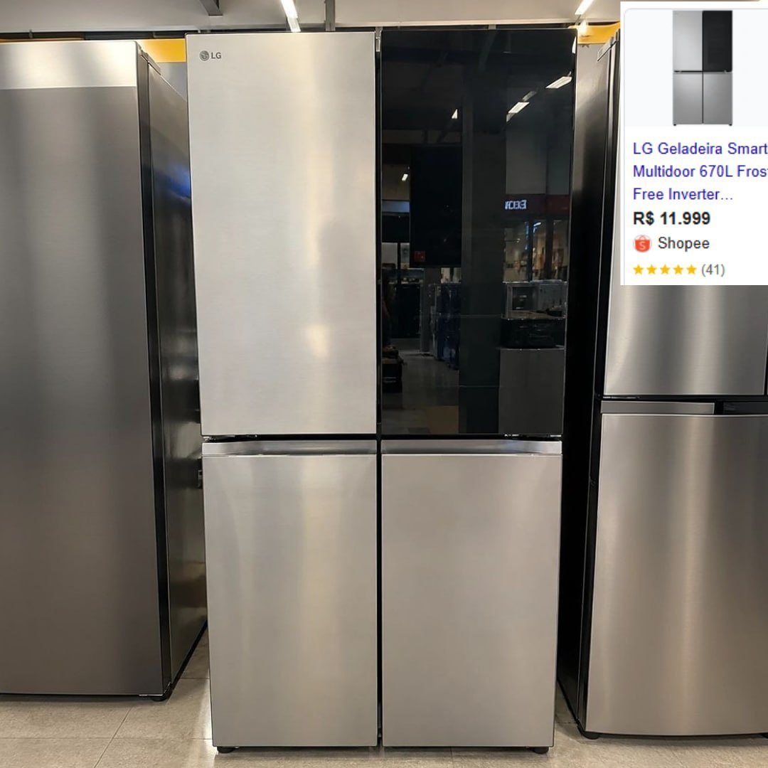 Geladeira LG Smart Multidoor 670l Frost Free Inverter GC-V24FFLHB