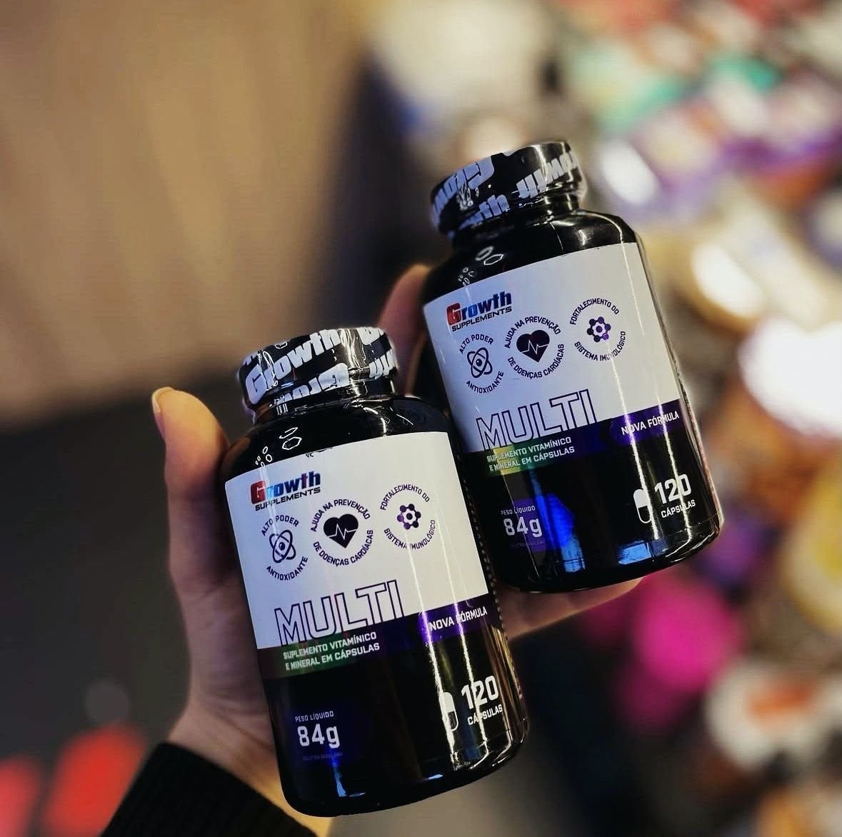 Multivitamínico 120 Cáps. Growth Supplements - Sabor Neutro (Nova Fórmula)