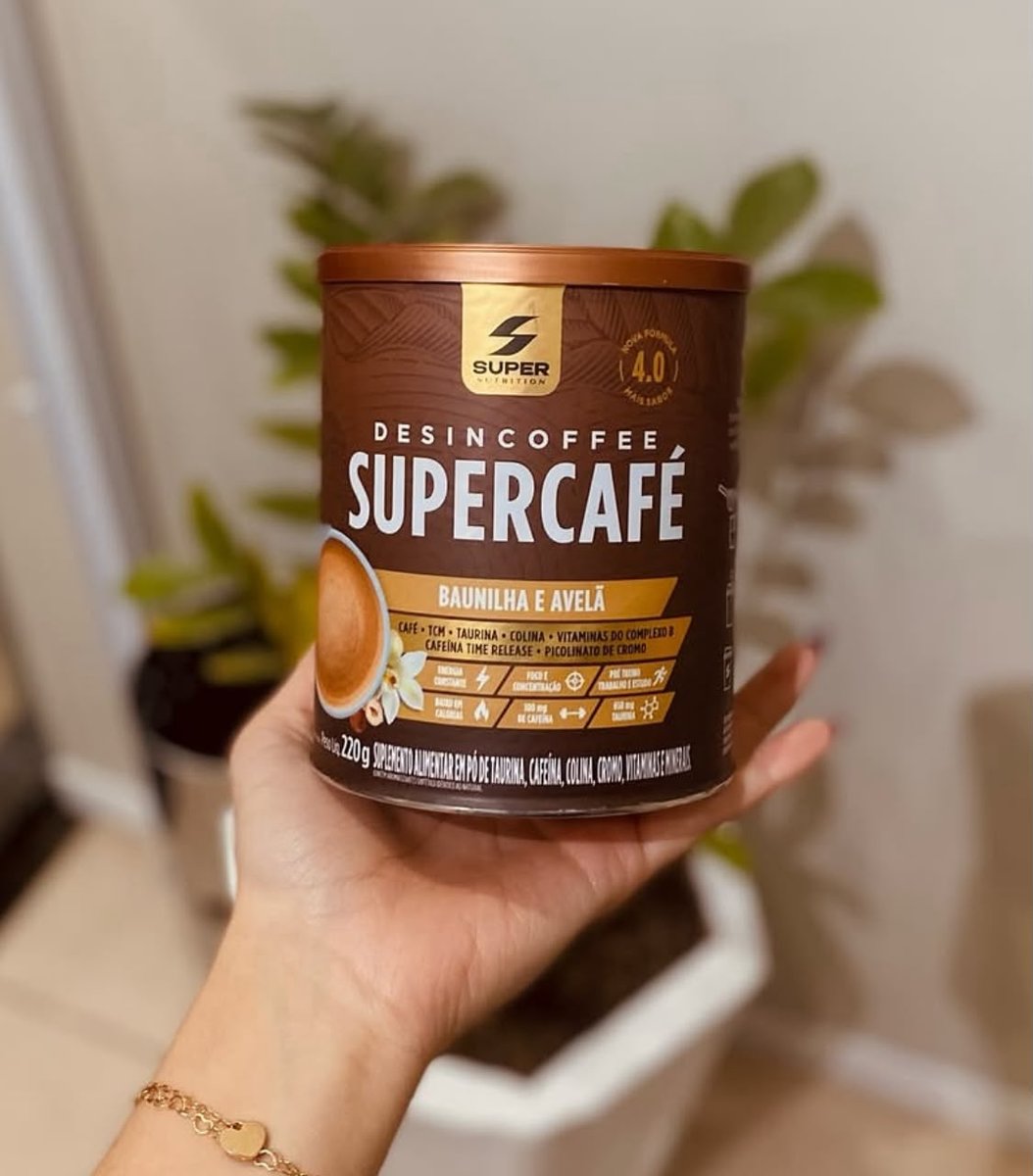 Desincoffee Supercafé Termogênico Super Nutrition 220g Baunilha e Avelã