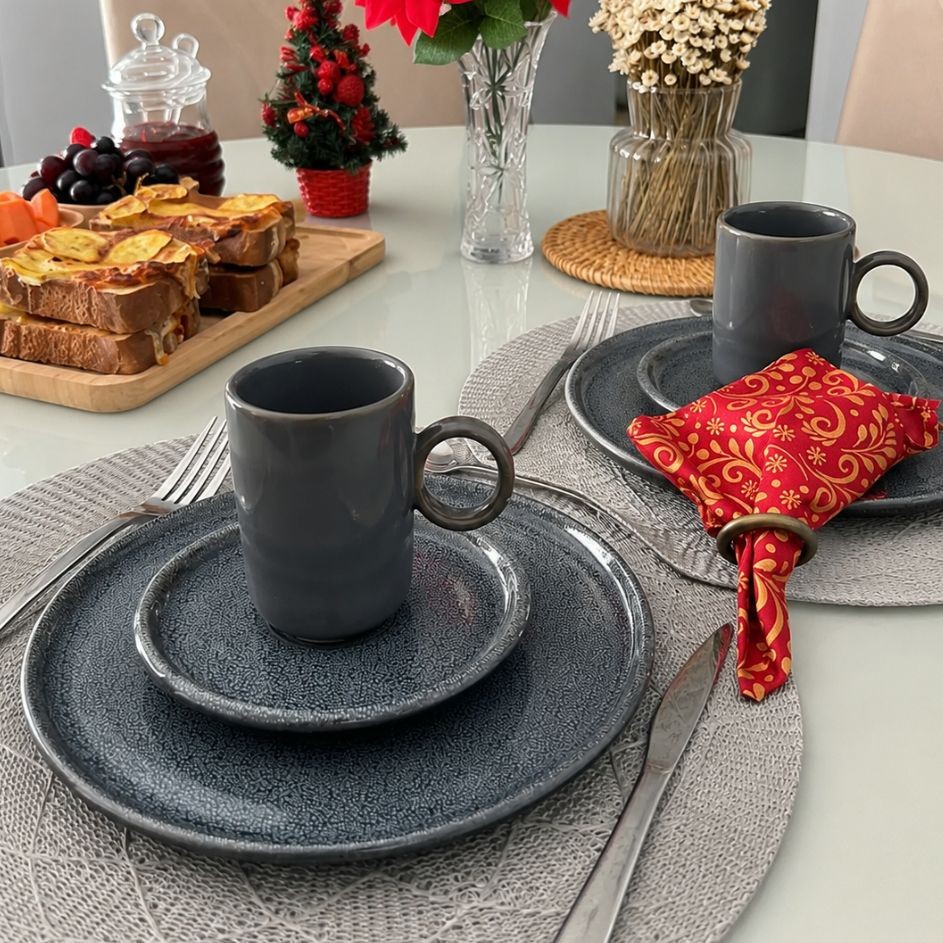 Aparelho De Jantar 20 Peças Porto Brasil Basic Rust