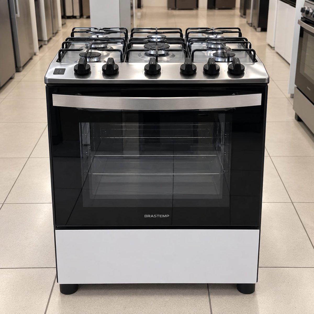 Fogão Brastemp 5 Bocas Mesa Inox - BFS5NDB