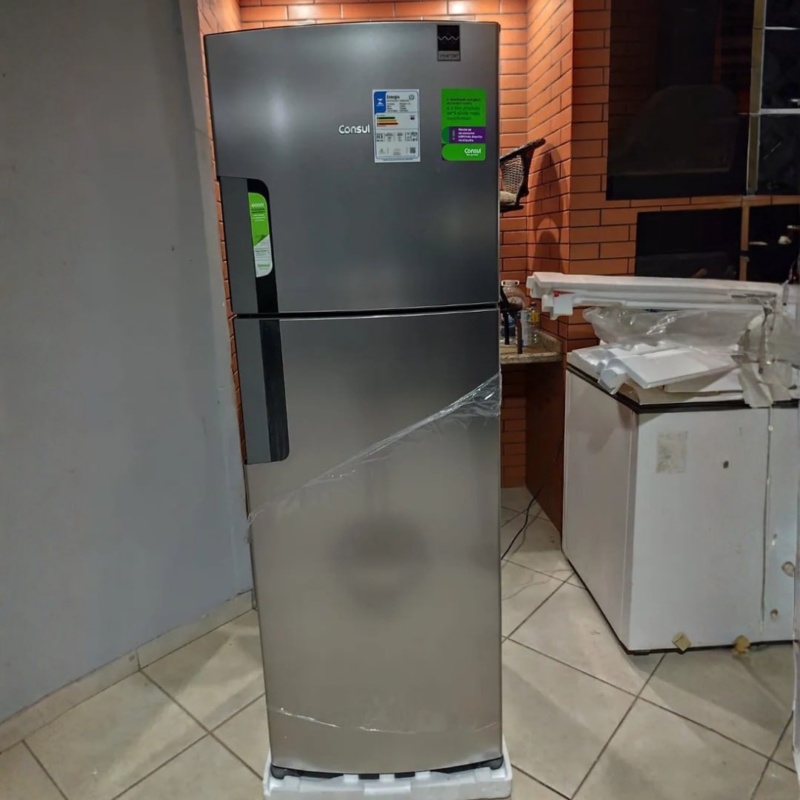 Geladeira Consul Frost Free 377 Litros Duplex Inox CRM44MK 127V