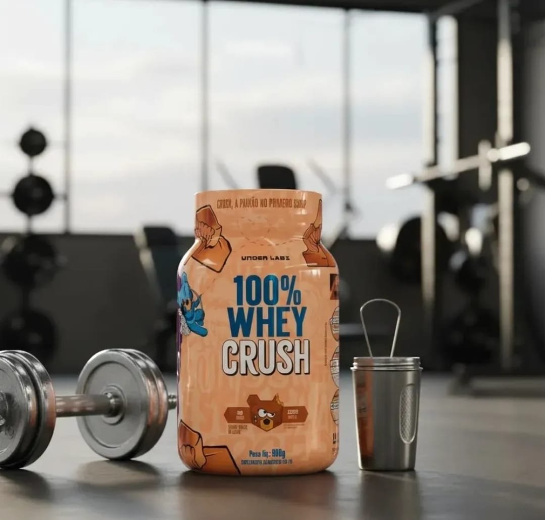 100% Whey Crush Under Labz Concentrado Coenzima Q10 Bcaa's